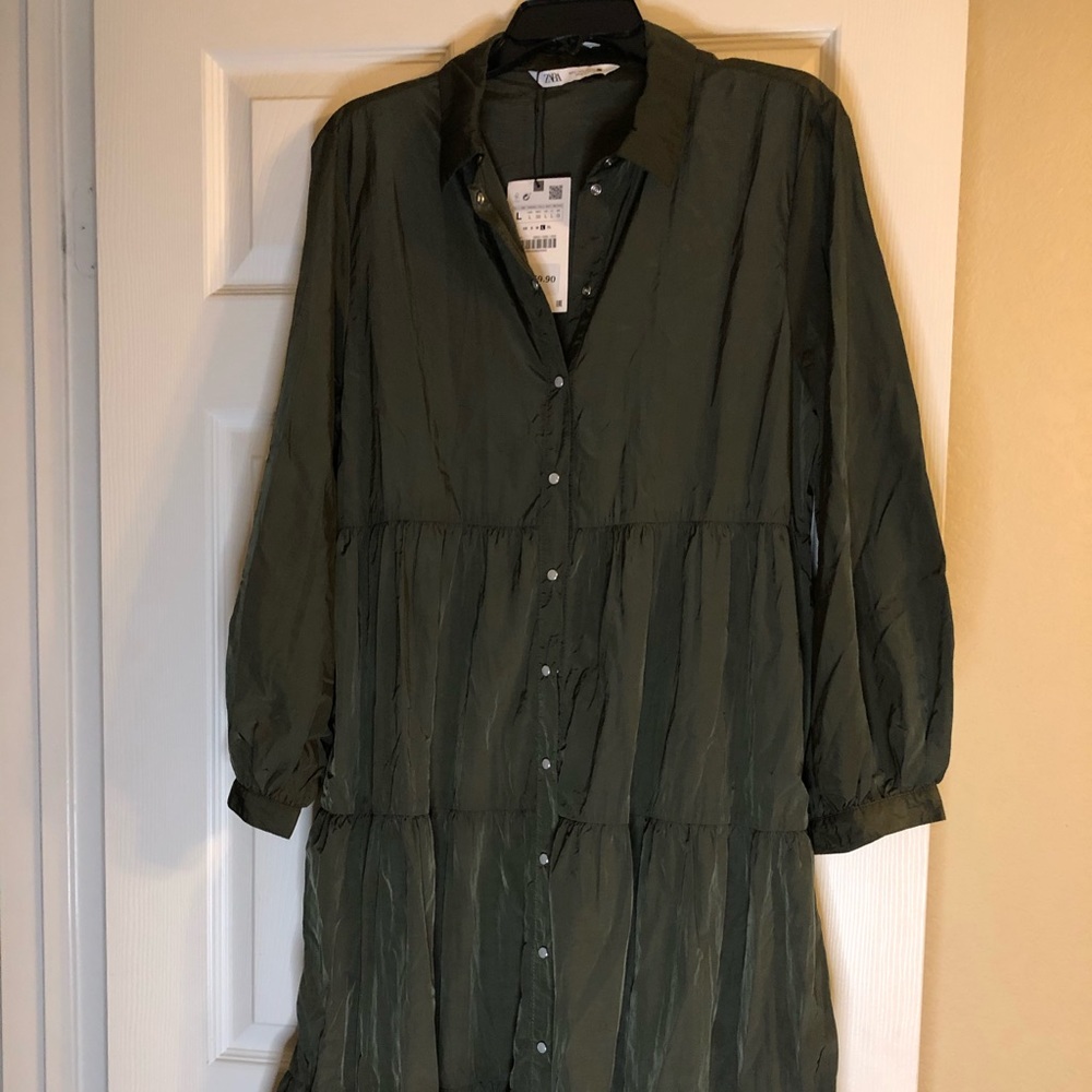 Large Zara Green Maxi Dress